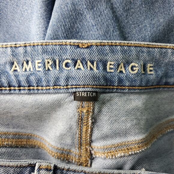 American Eagle Womens Distressed Mom Jeans Size 16 Short - Picture 3 of 8